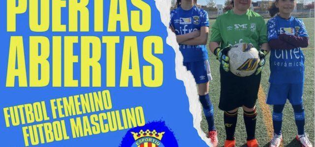 Portes obertes per als xiquets i xiquetes de Vila-real per unir-se als equips de futbol