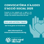 Convocatòria d’ajudes 2025 per a projectes d’Acció Social de la Fundació Caixa Rural