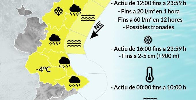 Avís groc per pluges: precaució i consells per garantir la seguretat