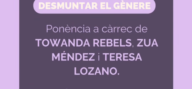 L’Escola d’Igualtat organitza una ponència sobre la desconstrucció del gènere