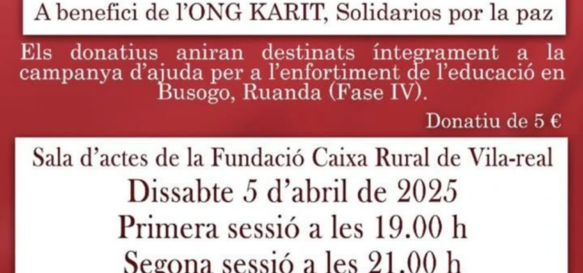 El Grup de Teatre Tàbola representarà sainets a benefici de l’ONG Karit